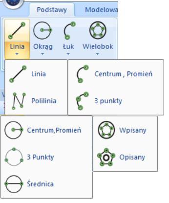 I. OPIS NOWEGO INTERFEJSU W SCADA Pro 17 komendy pogrupowane sa w 11 ZAKŁADEK: 1.