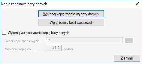 szyfrowanego połączenia do bazy funkcja o nazwie Encrypt. Kopie zapasowe bazy danych System mosp posiada funkcję wykonywania kopii zapasowej, kopii bezpieczeństwa.