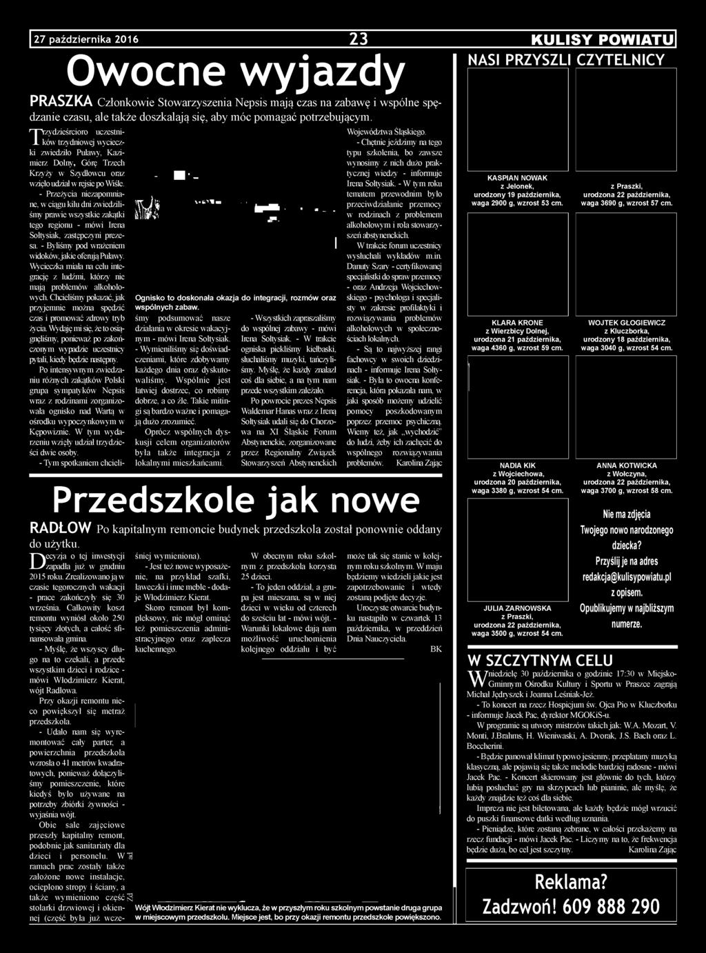 Trzydzieśrcioro uczestników trzydniowej wycieczki zwiedziło Puławy, Kazimierz Dolny, Górę Trzech Krzyży w Szydłowcu oraz wzięło udział w rejsie po Wiśle.