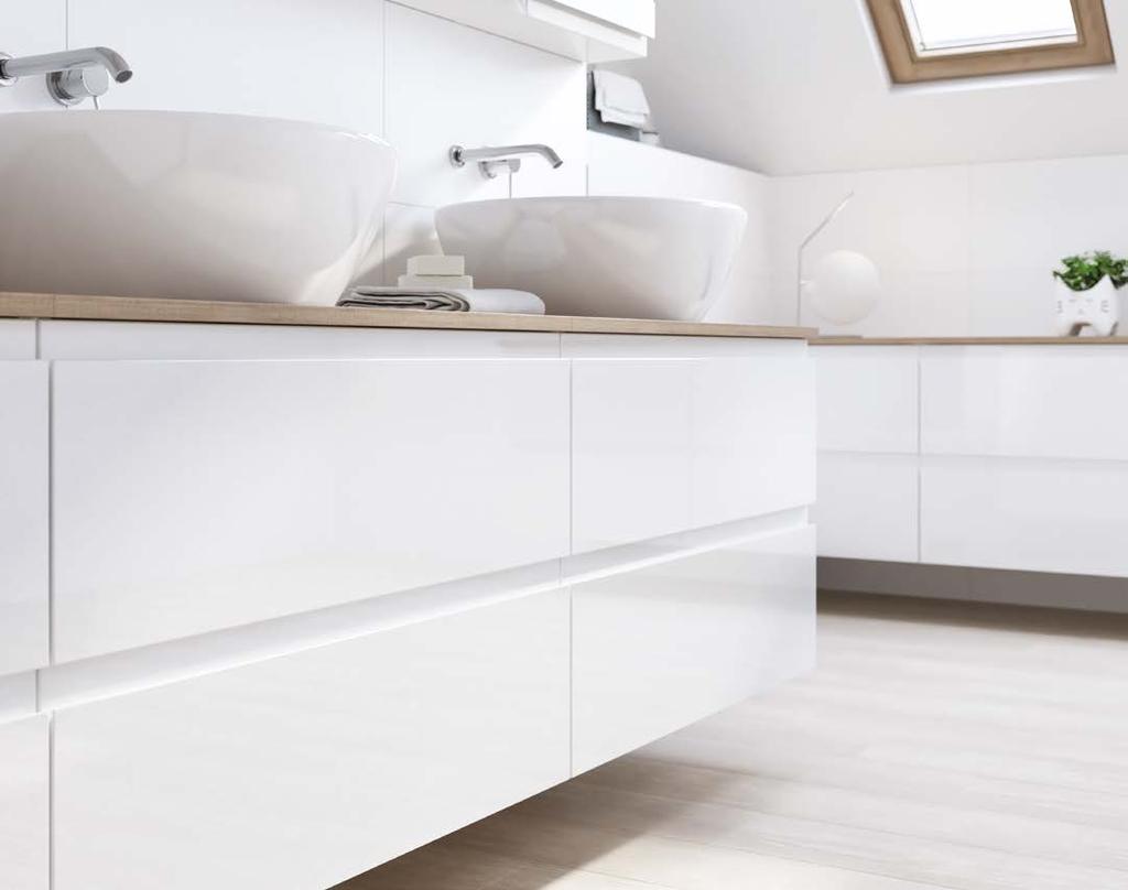 MEBLE I UMYWALKI MODUO MODUO FURNITURE AND WASHBASINS BLATY COUNTERTOPS S590-022 Blat MODUO 60 dąb MODUO 60 countertop oak szer./width: 59,8 cm, gł./depth: 45 cm wys.