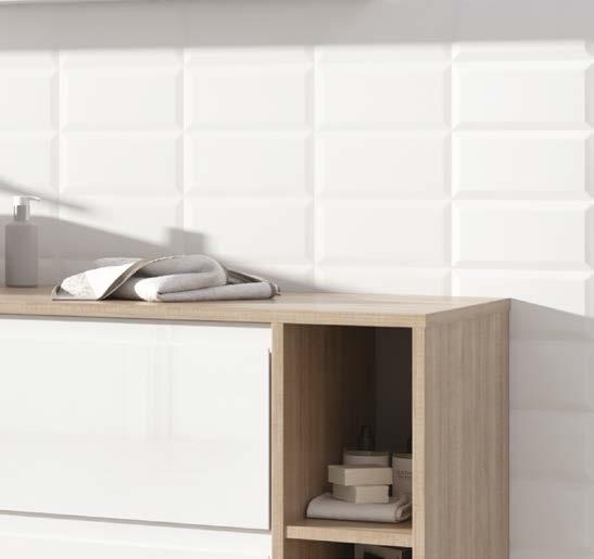 Under-countertop and washbasin cabinets come with two spacious drawers to store your cosmetics. They feature the soft-close system.