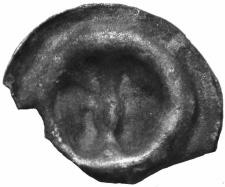 Francja, hrabstwo Nevers, denar, 2. połowa XI w., men. Nevers. Av.: +LODVICVSREX, w polu zdeformowane litery REX. Rv.