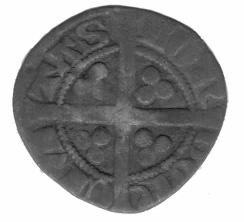 Ślesin. Kwartnik śląski. Skala 1,5:1. Fot. Andrzej Żaczek Śląsk, księstwo wrocławskie lub legnicko-brzeskie, kwartnik, 1301 1305. Av.