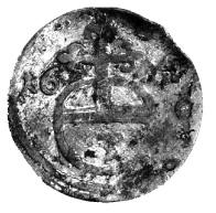: Instytut Archeologii Uniwersytetu Wrocławskiego. Ryc. 14. Chojnik. 1. halerz legnicki, 2. greszel Ferdynanda II, 1624, 3. greszel Ferdynanda II, 1624. Skala 1,5:1 1.