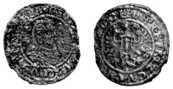 : Miejsce znalezienia co najmniej od lokacji (ok. 1440 r.) było placem targowym. Stan zachowania monety nie jest najlepszy. Andrzej Bronicki Wrocław, m., pow. grodzki I. M.: ul. Kuźnicza, wykop X. D.
