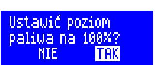 8.20 Konfiguracja poziomu paliwa Włączenie wskaźnika poziomu paliwa Aby włączyć wyświetlanie poziomu paliwa należy ustawić wartość parametru: Ustawienia kotła Poziom paliwa Poziom alarmowy na wartość