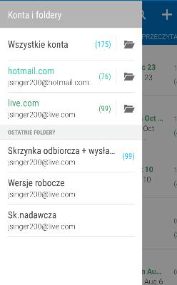 148 Kalendarz i poczta e-mail Sprawdzanie poczty Aplikacja Poczta to miejsce, gdzie można czytać, wysyłać i organizować wiadomości e-mail z jednego lub kilku kont e-mail skonfigurowanych w telefonie