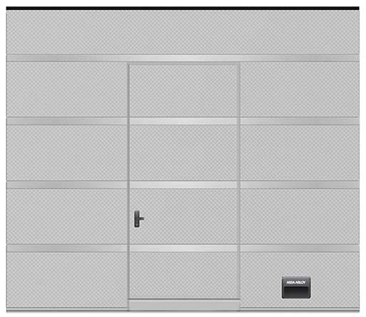 2.2 Drzwi przejściowe z progiem standardowym (180 mm) Standardowy próg 180 mm może być łączony z praktycznie wszystkimi opcjami bramy.