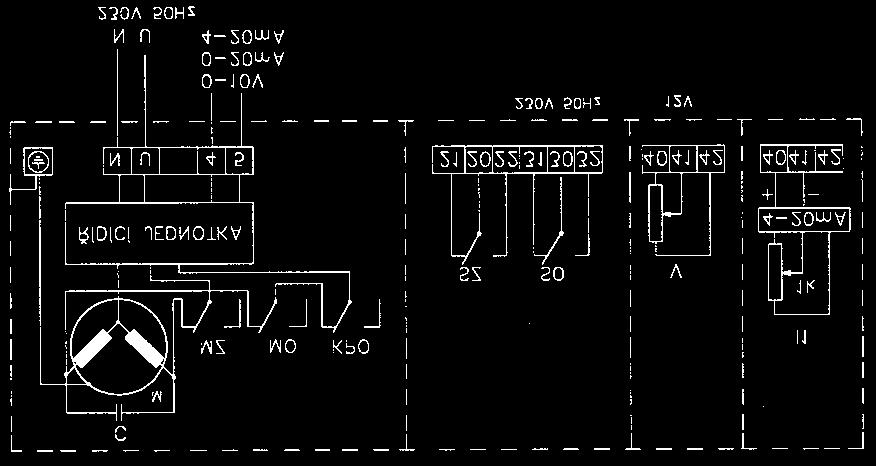 Hz sterwanie 0-10 V, 0(4)-20 ma, napięcie zasilania 230 V/50 Hz sterwanie 3-punktwe, napięcie zasilania