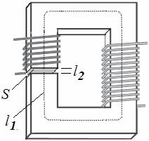 Dla średniej linii indukcji magnetycznej (linia przerywana na rysunku) prawo przepływu w postaci: H 1 l 1 + H 2 l 2 +... + H n l n = NI = Θ, przypomina napięciowe prawo Kirchhoffa.