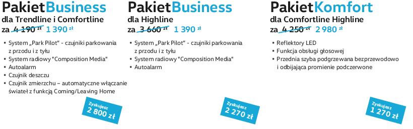 KM (96 kw) DSG 7-stopniowa - 95 390 81 490 100 390 86 490 104 890 90 990 1,5l TSI ACT 150 KM (110 kw) 6 biegów - - 93 690 80 790 98 190 85 290 1,5l TSI ACT 150 KM (110 kw) DSG 7-stopniowa - - - 107