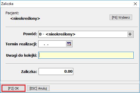 Abilify przeniesiony do kolejki Rys.2 Krok 2. Okno potwierdzenia przeniesienia pozycji do kolejki Rys.2 Krok 3.