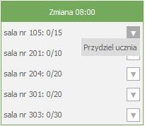 Przed planowaniem egzaminu w formie elektronicznej należy w zakładce Dostępne sale określić prawidłową pojemność