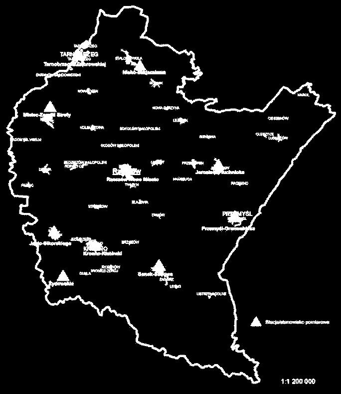 Monitoring powietrza atmosferycznego Województwo podzielone jest na dwie strefy: strefę miasto Rzeszów i strefę podkarpacką. W 2014 r.