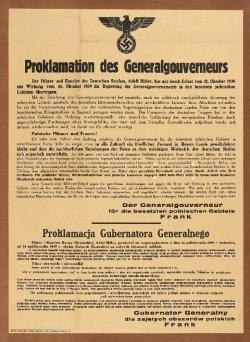 Proklamacja utworzenia Generalnego Gubernatorstwa, 26 X 1939
