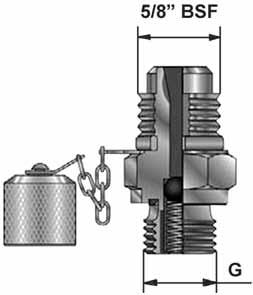 1/4 BSP typ uszczelnienia J Złącze pomiarowe 5/8 BSF