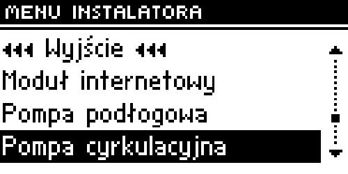 Użytkownik zadaje temperaturę ogrzewania podłogowego w zakresie 30 o C 55 o C.