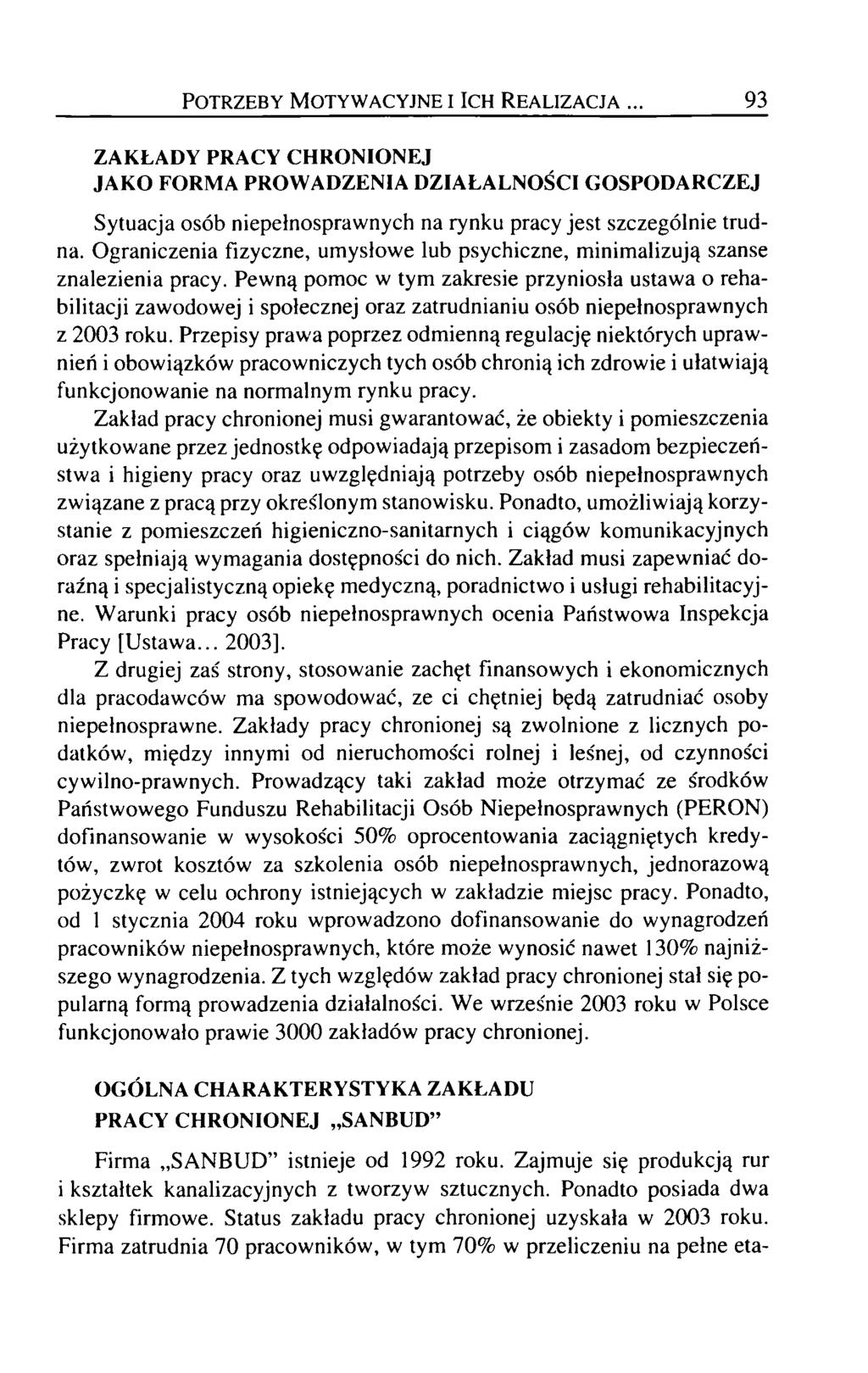 Potrzeby Motywacyjne i Ich Realizacja.