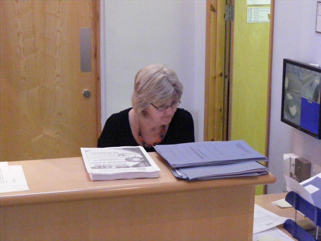 In the Reception, you can find Mrs Whitehouse (the Administrator).