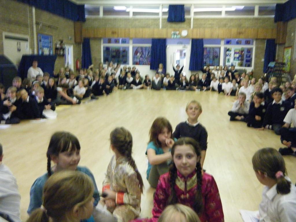 This the hall where we meet for Assembly. This was a special assembly to tell everyone what we had learnt at the end of our Global Week.