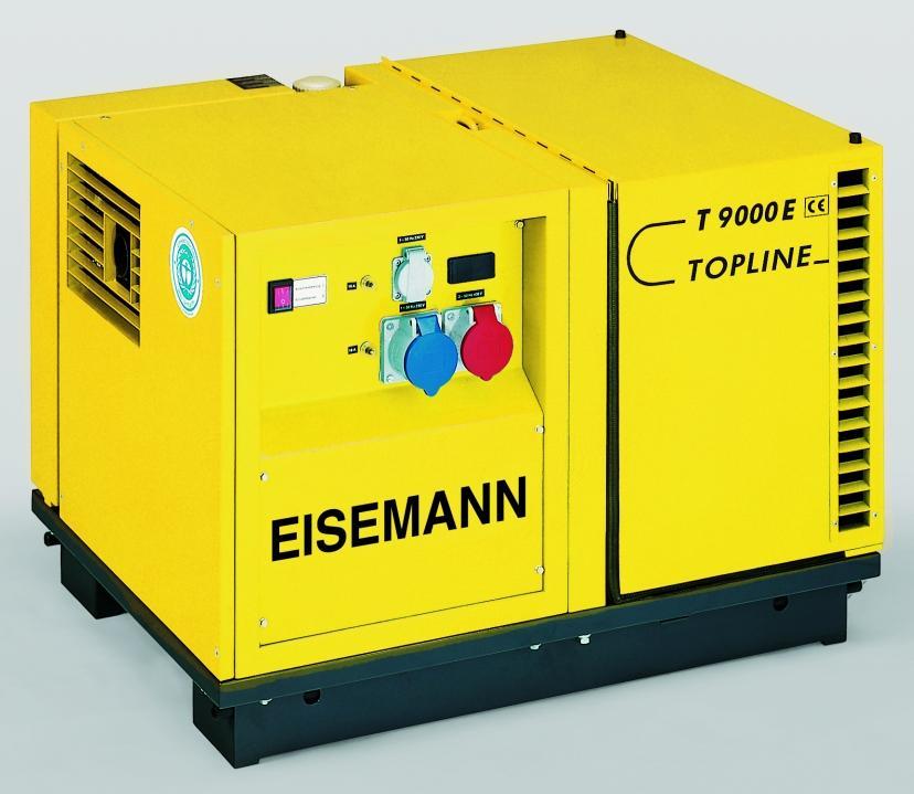 EISEMANN T9000E TOPLINE IP 54 Elektryczna moc 3~ (cos 1,0) VA 9000 Elektryczna moc 1~ (cos 1,0) VA 6000 Elektryczna moc 3~ kw 9,0 Elektryczna moc 1~ kw 6,0 Pr d 3~ A 13,0 Maksymalny czny pr d 1~ A