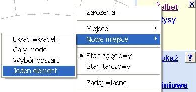 Włącza się wtedy Obwiednię Maksimum, następnie naprężenie główne 1 i analizuje naprężenia na stronie (+) i (-) elementu powierzchniowego, dla kolejnych składowych wiodących ( x`, y`, x`y` ) 32.