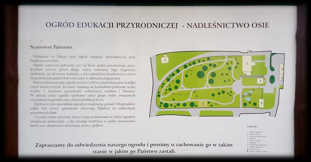 fot.2 - plan Ogrodu Edukacji Ekologicznej fot. 3 regulamin korzystania z Ogrodu Edukacji Ekologicznej 2.
