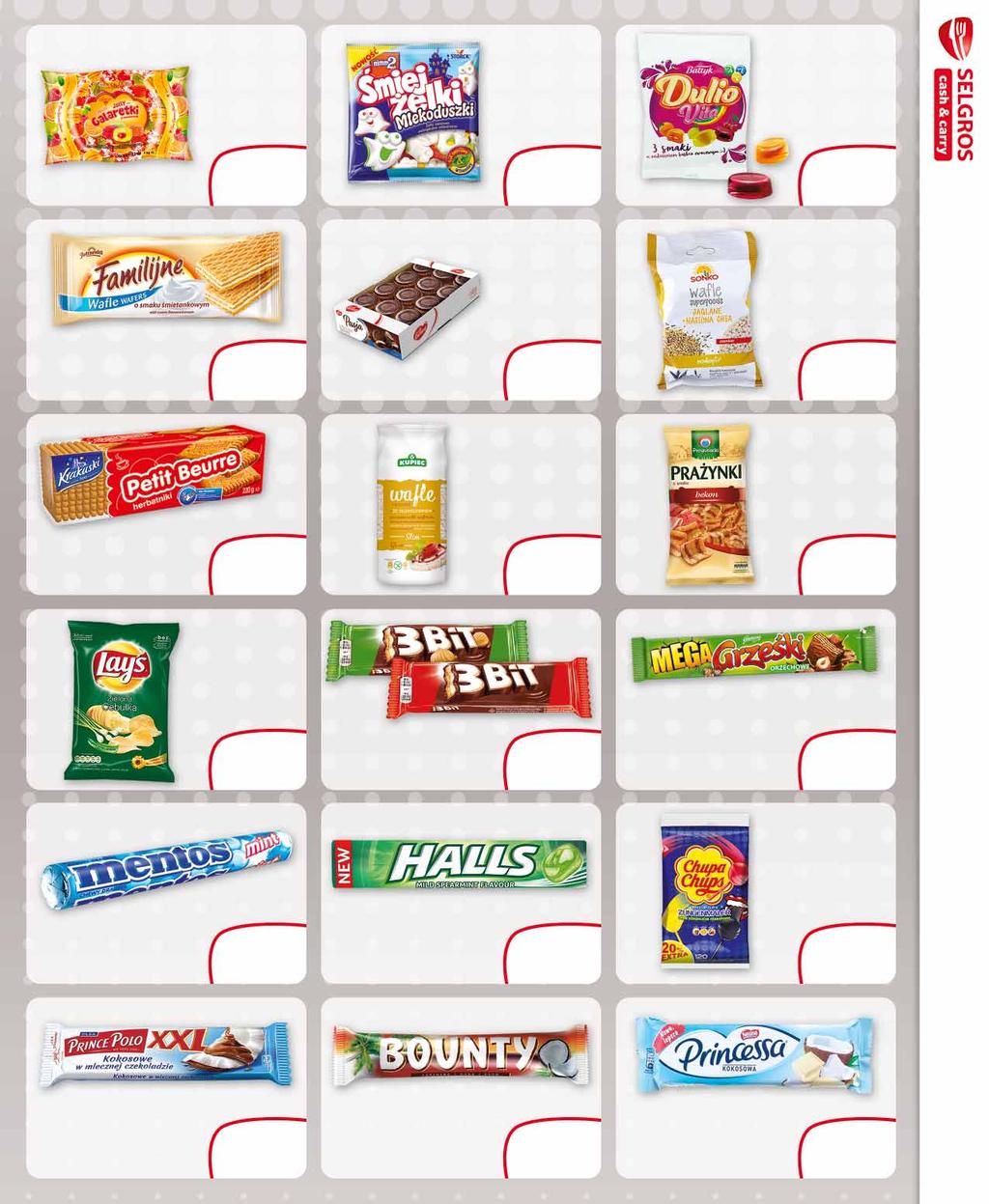 GALARETKI JOLLY 1 KG po 76114164 12 59 z VAT 15.49 ŚMIEJŻELKI 90/100 G po 38292694 2 05 z VAT 2.52 KARMELKI DULIO CHOCO FEEL, VITA 90 G po 59306977 59233684 1 59 z VAT 1.