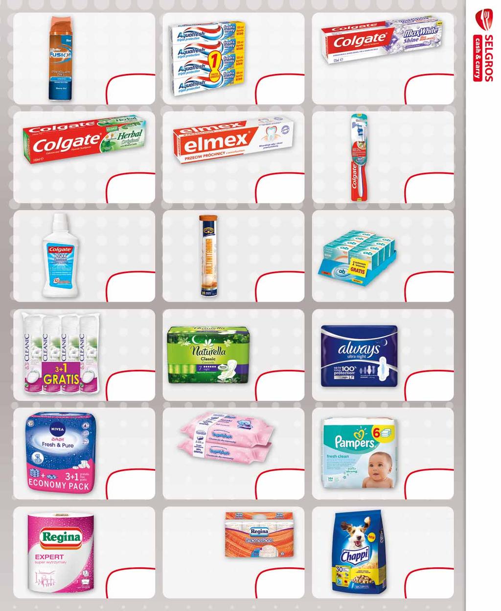GILLETTE FUSION PROGLIDE ŻEL DO GOLENIA 200 ML po 72762206 8 79 z VAT 10.81 PASTA AQUAFRESH 125 ML dwa rodzaje pakowana po 3 szt. + gratis 15164304 3 z VAT 4.91 2 szt.