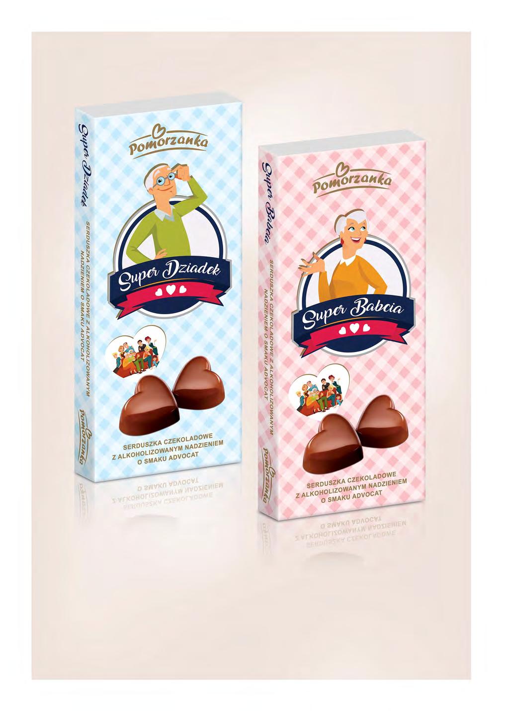 Pralinki z czekolady z nadzieniem o smaku advocat z