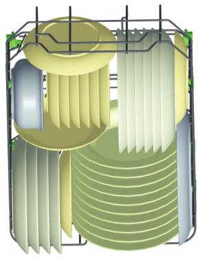 Detergent/Środek nabłyszczający 3+22g, zgodnie z normami PN-EN 50242, IEC 436 (normy międzynarodowe) / regulacja dozowania środka nabłyszczającego: 4 Test programu ECO, zgodnie z normą PN-EN 50242