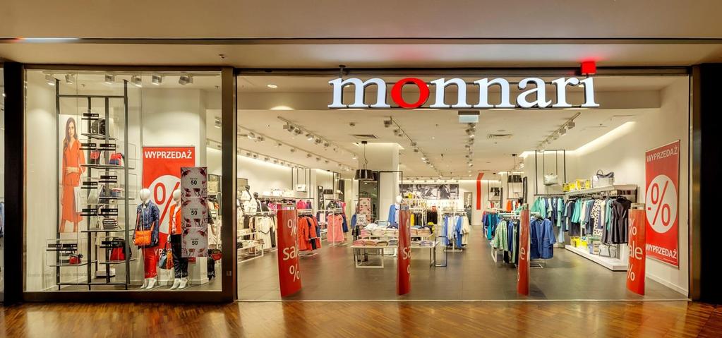 Model przychodowy Grupy MONNARI TRADE Sprzedaż detaliczna odzieży i