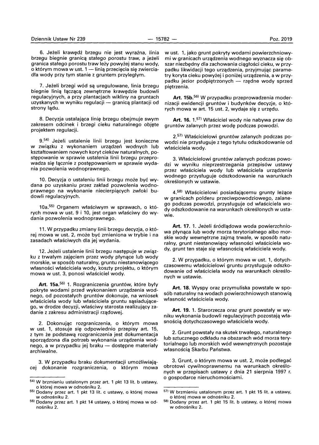 Dziennik Ustaw Nr 239-15782 - Poz.2019 6. Jezell krawedz brzegu nie jest wvrazna.