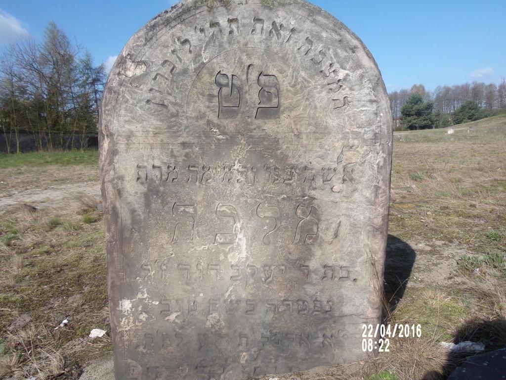 Symbolika napisów- macewa z cmentarza w Żarkach zdjęcie