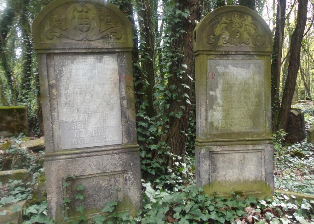 Grób rodzinny macewy z cmentarza w Częstochowie
