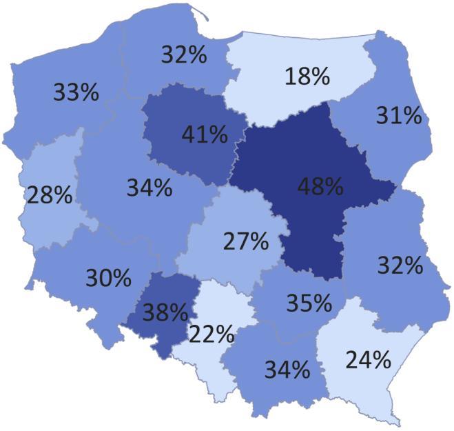 Własny majątek organizacji 9% 15% Inne środki 7% 6% 62% dolnośląskich organizacji finansuje swoje działania ze składek członkowskich, 59% ze środków publicznych pochodzących od administracji