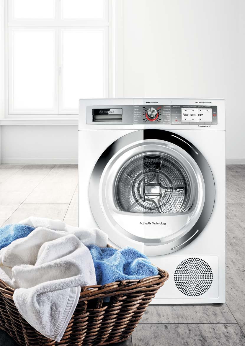 System SensitiveDrying Gładkie ściany bębna o delikatnej strukturze oraz zabieraki o specjalnym kształcie w połączeniu z kontrolowaną temperaturą i zoptymalizowanym