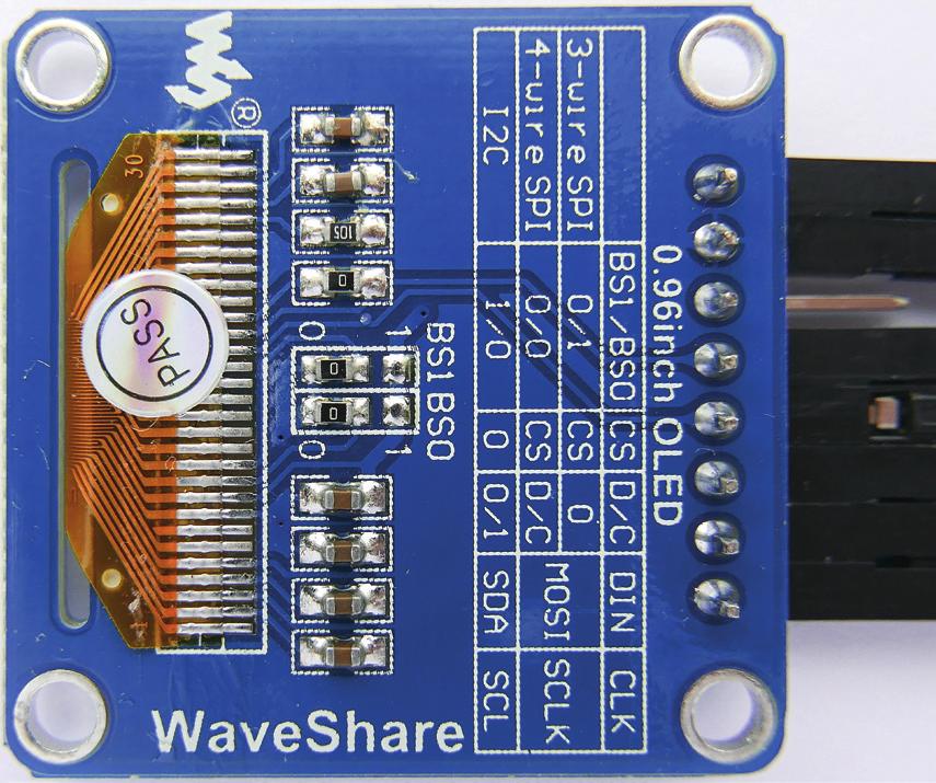 Tabela 2. Ustawianie interfejsu komunikacyjnego Interfejs Wejście BS BS BS2 I 2C Motorola Intel 68 88 SPI 4-wire SPI 3-wire Fotografia 2. Płytka z ustawieniami interfejsu Rysunek 3.