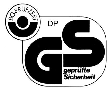 Dane techniczne Urządzenie zostało sprawdzone przez niezależne laboratoria i jest zgodne z regulacjami EC-regulations 98/37/EG, 2006/95/EG and 2004/108/EG.
