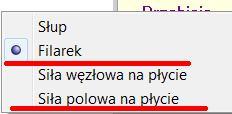 Lipiec 2017 144. Rozszerzono zakres sprawdzenia przebicia o podparcie na filarku i o siły polowe. Filarek może składać się z kilku podpór zadanych jako ściana.