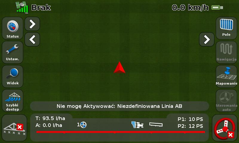 Kontroler pracy narzędzia 5 Eksploatacja Po włączeniu, skonfigurowaniu i wykalibrowaniu systemu Field-IQ na ekranie prowadzenia wyświetlone zostaną następujące elementy: c d Element Opis Uwagi c e f