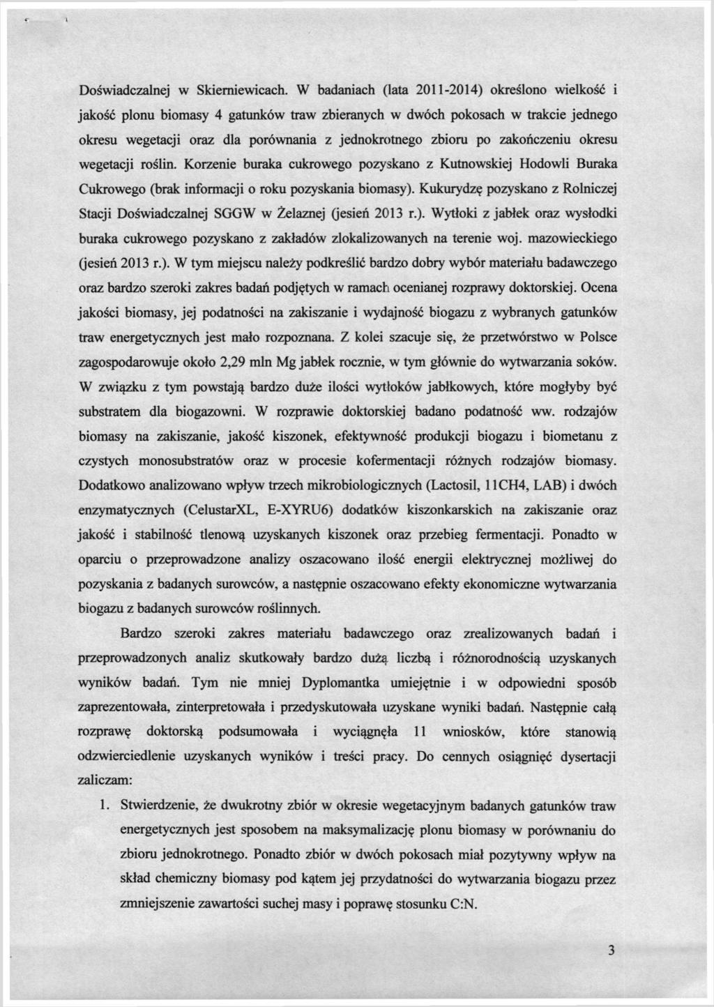 Doświadczalnej w Skierniewicach.