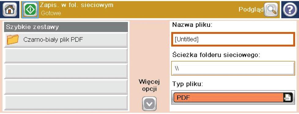 5. Aby skonfigurować ustawienia dokumentu, dotknij przycisku Więcej opcji. 6.