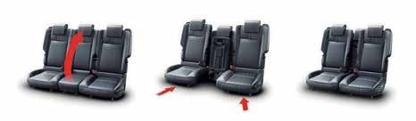 Funkcjonalna aranżacja przestrzeni i układu foteli Dzięki regulowanemu systemowi, który umożliwia różne konfiguracje tylnych foteli, Ford C-MAX zapewnia