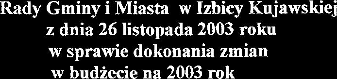 ~~ ~p~ Zalqcznik Nr 1 do Uchwafy Nr W146/23 Rady Giny i Miasta w zbicy Kujawskiej z dnia 26 listopada 23 roku w sprawie dokonania zian w budiecie na 23 rok Dz. ROZ~Z.