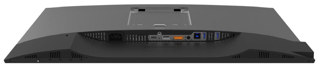 Widok z dołu 8 1 2 3 4 56 7 Etykieta Opis Zastosowanie 1 Złącze zasilania prądem Do podłączania kabla zasilającego monitora. przemiennym 2 Gniazdo HDMI Podłącz komputer kablem HDMI.