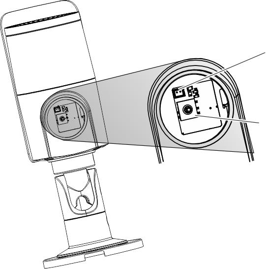 Wyjście TVI Przycisk menu OSD Uwaga: Dokonując zmian w kamerze tubowej z obiektywem sterowanym silnikiem pamiętaj, aby dokładnie dokręcić prawidłowo osłonę obszaru (7) ze złączem kabla testowego