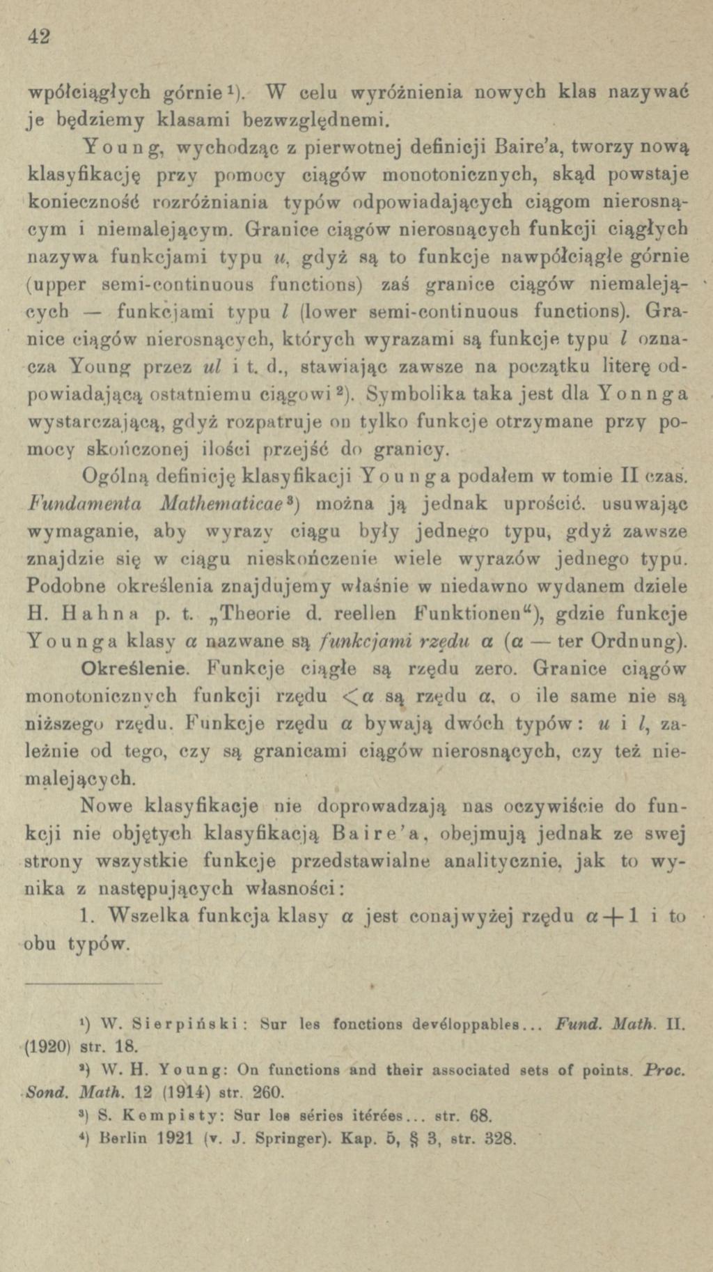 42 wpółciągłych górnie 1 ). W celu wyróżnienia nowych klas nazywać je będziemy klasami bezwzględnemi.