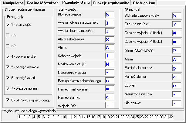 80 Programowanie SATEL Głośność alarm poziom głośności podczas sygnalizowania alarmów włamaniowych napadowych i medycznych.