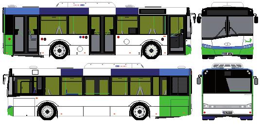 Autobus Solaris Urbino 10 O-2b p O-2b lb M-2 pb M-2p p I-1a, I-1b l O-2b